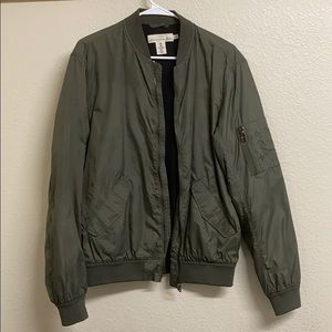 H&M army green bomber jacket
